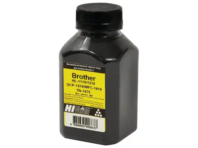 Тонер HI-BLACK для BROTHER HL-1110/1210/DCP-1510/MFC-1810, фасовка 40 г, 99122149006