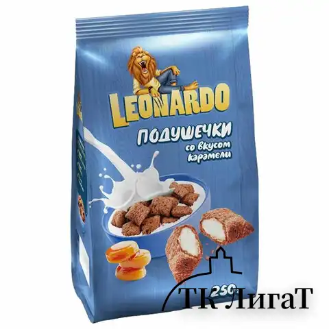 Готовый завтра LEONARDO "Подушечки" со вкусом карамели, 250 г., РВР162