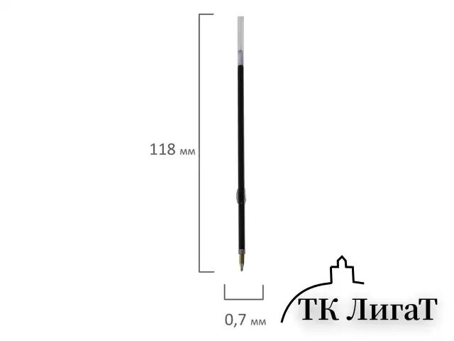 Стержень шариковый масляный BRAUBERG 118 мм, СИНИЙ, с ушками, узел 0,7 мм, линия письма 0,35 мм, 170359