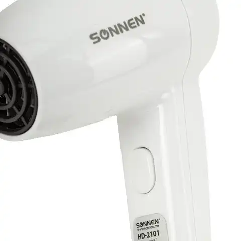 Фен для волос настенный SONNEN HD-2101 ULTRA PLUS, 1300 Вт, 2 скорости, белый, 608481