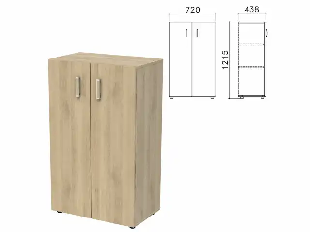 Шкаф закрытый "Приоритет" 720х438х1215 мм, 2 полки, кронберг (КОМПЛЕКТ)