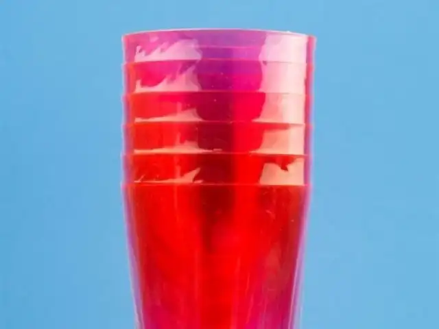 Бокал для вина 200мл красный (низкая черная ножка)(6шт=1уп/54уп) арт.1011