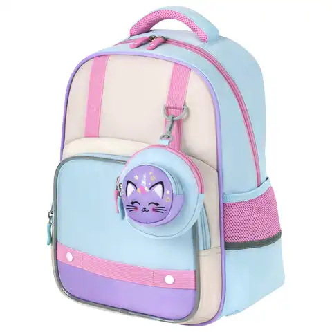 Рюкзак BRAUBERG KIDS MODE с кошельком в комплекте, 1 отделение, Little sweetie, 39х28x15 см, 273125