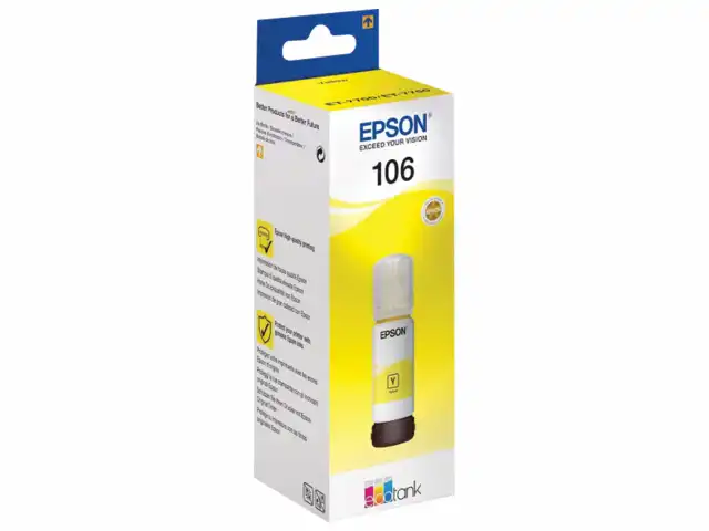 Чернила EPSON 106 (C13T00R440) для СНПЧ L7160/L7180, желтые, ОРИГИНАЛЬНЫЕ