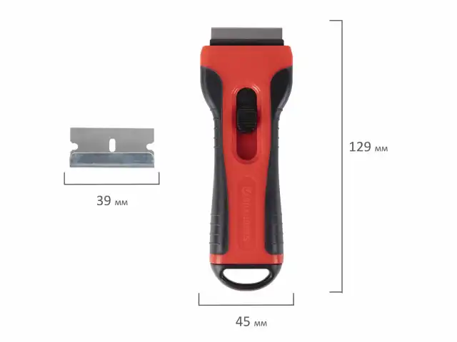 Скребок для любых поверхностей (керамика, стекло, плитка) BRAUBERG SMART CLEAN, 5 лезвий, 607457