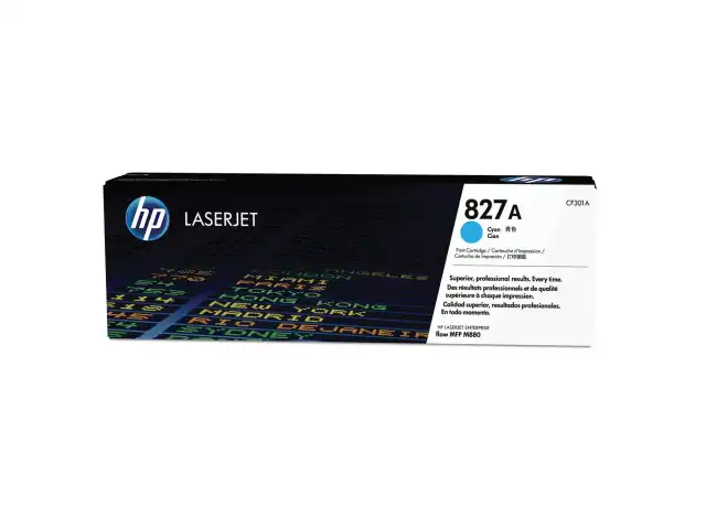 Картридж лазерный HP (CF301A) Color LaserJet M880, №827A, голубой, оригинальный, ресурс 32000 страниц