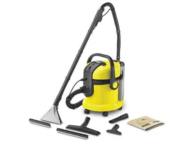 Пылесос моющий KARCHER (КЕРХЕР) SE 4001, потребляемая мощность 1400 Вт, желтый, 1.081-130.0