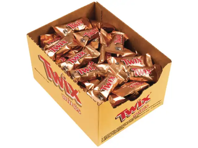 Конфеты шоколадные TWIX minis, весовые, 1 кг, картонная упаковка, 57237