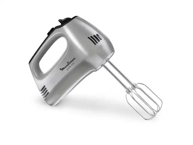 Миксер MOULINEX HM310E10, 300Вт, 5 скоростей, 2 венчика, 2 крюка для теста, серый, 8010001084