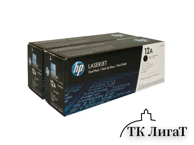 Картридж лазерный HP (Q2612AF) LaserJet 1018/1020/3052/М1005, №12A, оригинальный, КОМПЛЕКТ 2 шт. х 2000 страниц