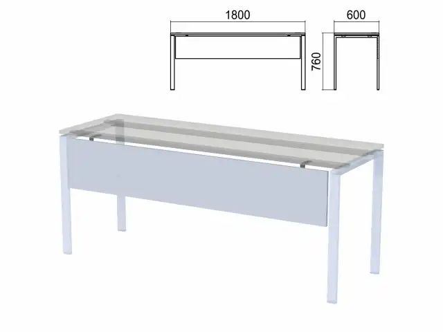 Царга к столам на металлокаркасе "Арго", шириной 1800 мм, серый