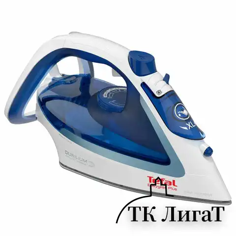 Утюг TEFAL Easygliss 2 FV5736E0, 2500 Вт, керамическое покрытие, самоочистка, антикапля, синий, 1830008076