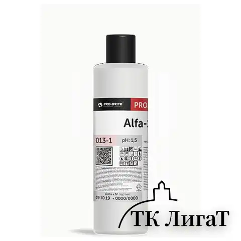 Средство для уборки после строительства, 1 л, PRO-BRITE ALFA-19, кислотное, концентрат, 013-1