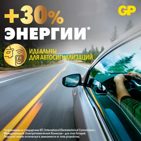 Батарейки КОМПЛЕКТ 4 шт., GP Lithium, CR2032, литиевые, блистер, CR2032-2CRU4