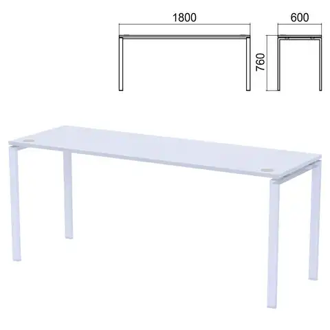 Столешница стола на металлокаркасе "Арго", 1800х600х760 мм, серый