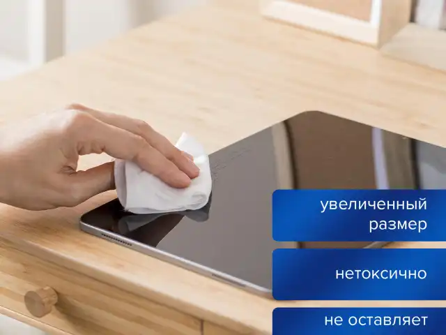 Салфетки для экранов всех типов и оптики BRAUBERG, 13х17 см, туба 100 шт., влажные, 510122
