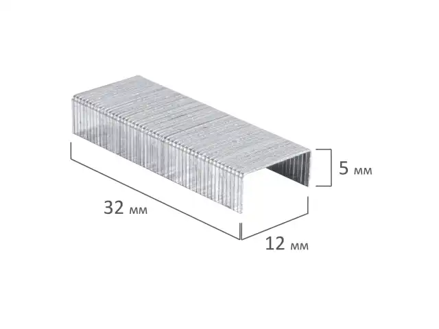 Скобы для степлера №24/6, 1000 штук, BRAUBERG, до 30 листов, 220950