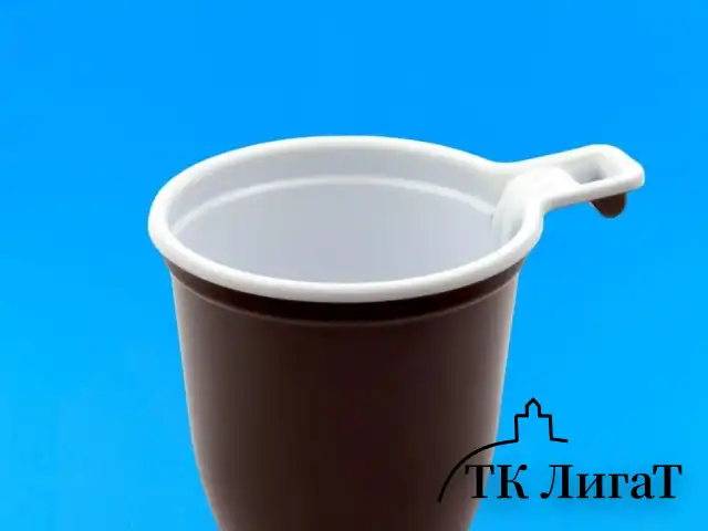 Чашка кофейная 200мл. бело-коричневая (50/1000) Упакс-Юнити