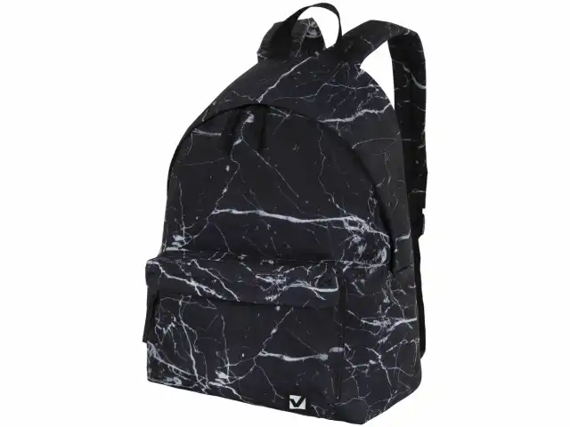 Рюкзак BRAUBERG универсальный, сити-формат, "Black marble", 20 литров, 41х32х14 см, 270790