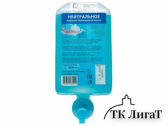 Картридж с жидким мылом-пеной (Kimberly-Clark Aquarius), Нейтральное, синее, 1 л, KEMAN, 100025-А1000