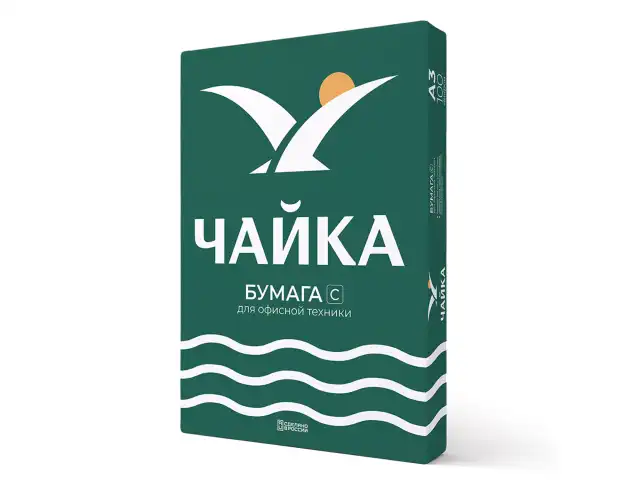 Бумага офисная БОЛЬШОГО ФОРМАТА (297х420), А3, 80 г/м2, 500 л., марка С, ЧАЙКА, Россия, 143% (CIE)