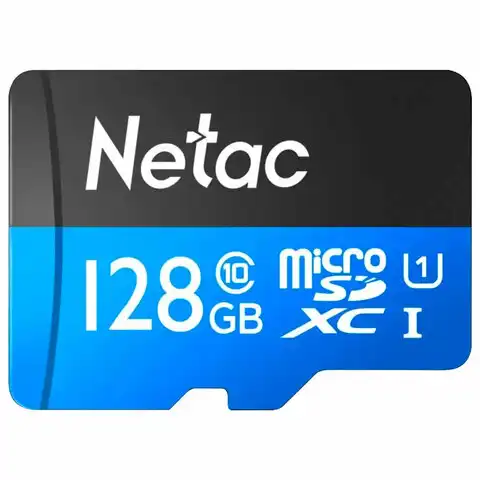 Карта памяти microSDXC 128 ГБ, NETAC P500 Standard, UHS-I U3, 128 Мб/с, (class 10), NT02P500PRO-128G-S