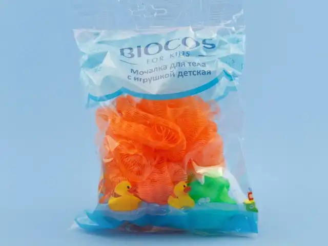 Мочалка для тела с игрушкой детская BioCos (24)