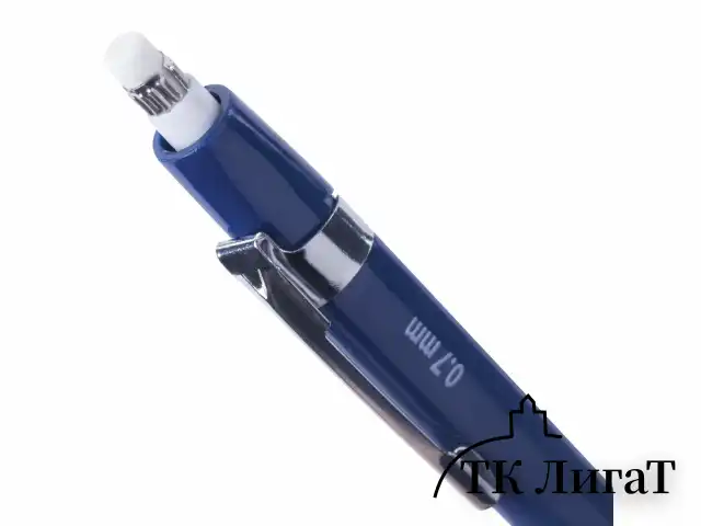 Набор BRAUBERG: механический карандаш, трёхгранный синий корпус + грифели HB, 0,7 мм, 12 штук, блистер, 180494