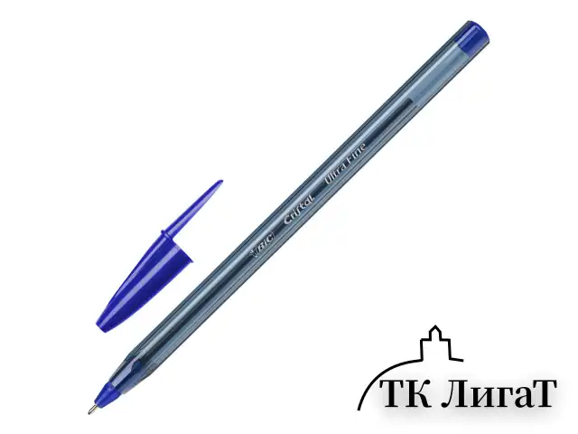 Ручка шариковая BIC "Cristal Exact", СИНЯЯ, корпус тонированный, узел 0,7 мм, линия письма 0,28 мм, 992605