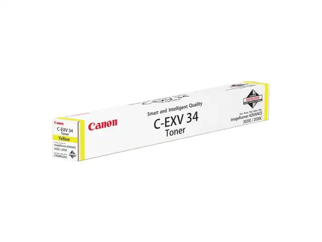 Тонер CANON (C-EXV34Y) iR C9060/C9065/C9070, желтый, оригинальный, ресурс 16000 страниц, 3785B002