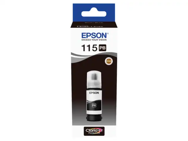 Чернила EPSON 115 (C13T07D14A) для СНПЧ L8160/L8180, черные фото, объем 70 мл, ОРИГИНАЛЬНЫЕ,  C13T07D14A