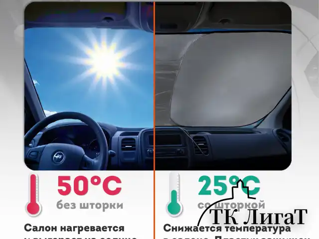 Шторка солнцезащитная экран ТРАНСФОРМЕР 153х75 см для лобового стекла автомобиля, DASWERK, 671250