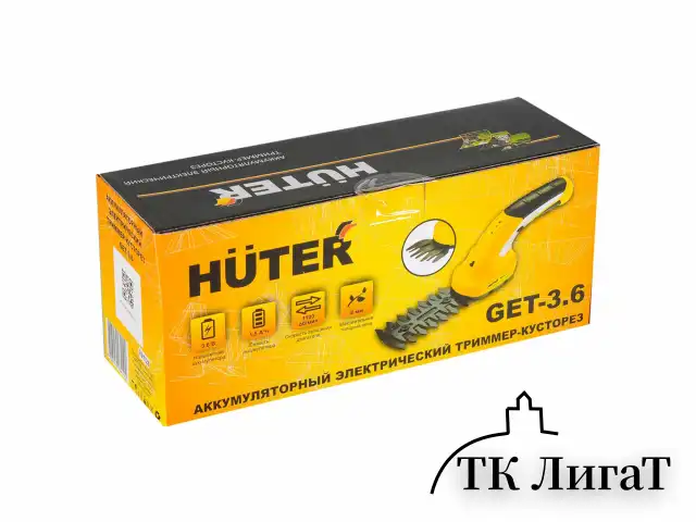 Триммер-кусторез АККУМУЛЯТОРНЫЙ HUTER GET-3.6, 1100 об/мин, 3,6 В, 1,5 Ахч, 70/1/28