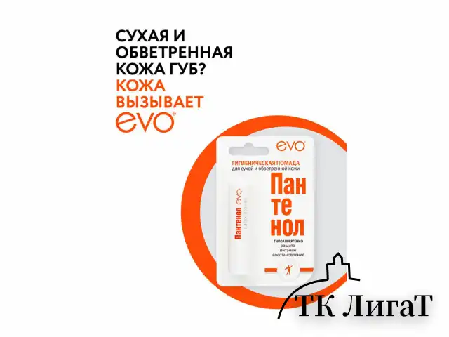 Помада гигиеническая гипоаллергенная для сухой и обветренной кожи 2,8 г, ПАНТЕНОЛ EVO, 1604