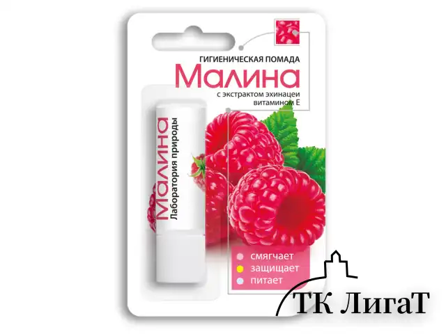 Помада гигиеническая с экстрактом эхинацеи 2,8 г, ЛАБОРАТОРИЯ ПРИРОДЫ "Малина", 1598