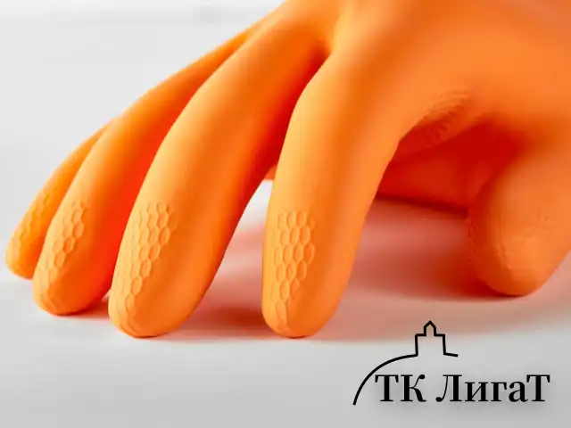 Перчатки латексные MANIPULA Specialist Цетра, КЩС-1, размер 9-9,5 (L), оранжевые, L-F-04/CG-947