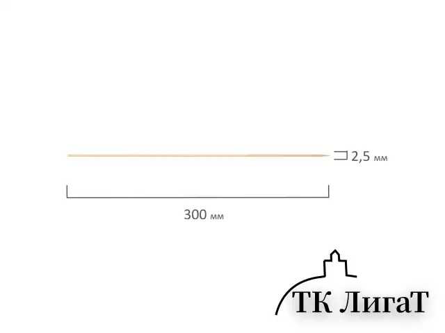 Шпажки-шампуры для шашлыка бамбуковые 30 см, 100 штук, КП, 117225