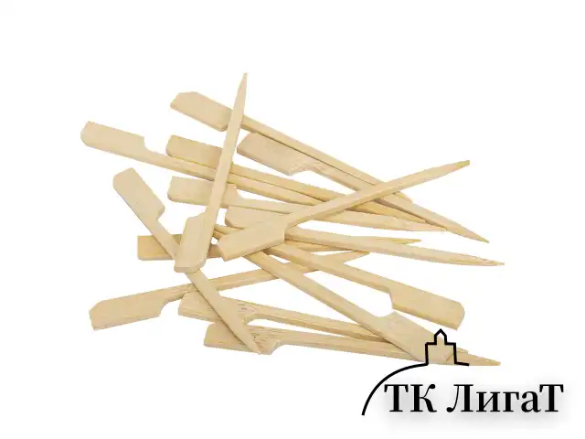 Пики для канапе бамбуковые ГОЛЬФ 9 см, 100 шт., КП, 133043