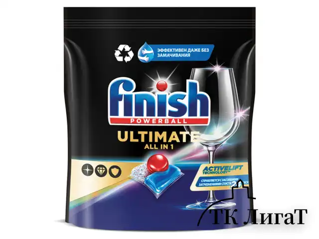 Капсулы для посудомоечных машин 60 шт., FINISH Ultimate "All in 1", 3264527