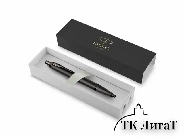 Ручка шариковая PARKER "IM Professionals Monochrome Titanium", корпус темно-серый, сталь, синяя, 2172961
