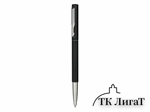 Ручка-роллер PARKER "Vector Black", корпус черный лак, детали из нержавеющей стали, синяя, S0319630