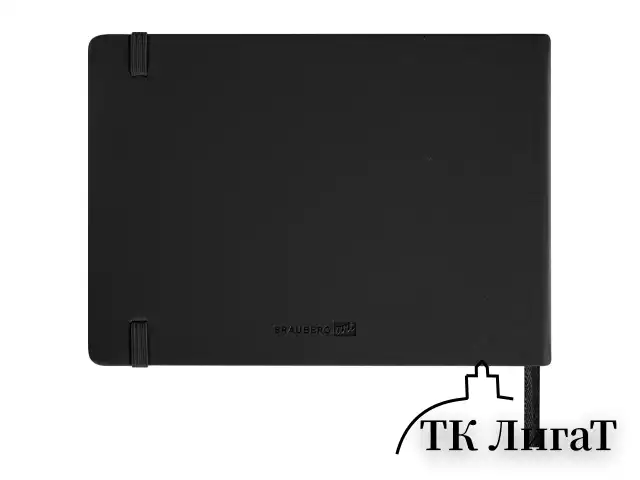 Скетчбук, белая бумага 140 г/м2 210х148 мм, 80 л., КОЖЗАМ, резинка, BRAUBERG ART CLASSIC, черный, 113182