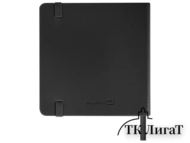 Скетчбук, слоновая кость 140 г/м2 120х120 мм, 80 л., КОЖЗАМ, резинка, BRAUBERG ART CLASSIC, черный, 113191