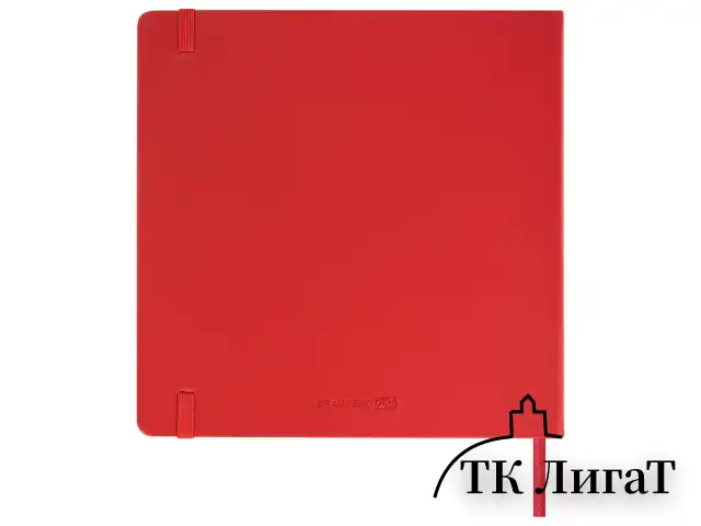 Скетчбук, слоновая кость 140 г/м2 200х200 мм, 80 л., КОЖЗАМ, резинка, BRAUBERG ART CLASSIC, красный, 113195
