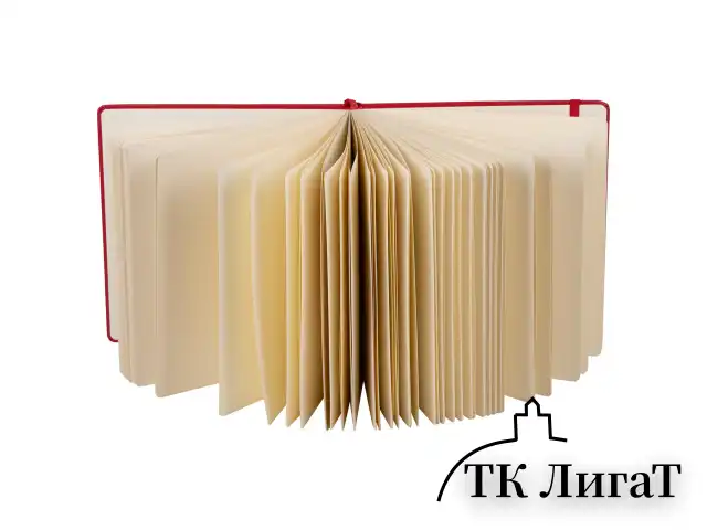 Скетчбук, слоновая кость 140 г/м2 200х200 мм, 80 л., КОЖЗАМ, резинка, BRAUBERG ART CLASSIC, красный, 113195
