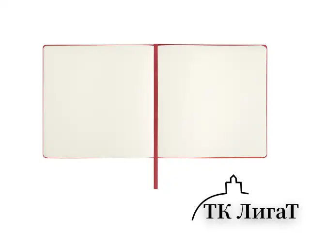 Скетчбук, слоновая кость 140 г/м2 200х200 мм, 80 л., КОЖЗАМ, резинка, BRAUBERG ART CLASSIC, красный, 113195
