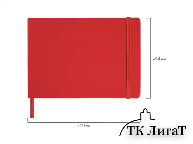 Скетчбук, слоновая кость 140 г/м2 210х148 мм, 80 л., КОЖЗАМ, резинка, BRAUBERG ART CLASSIC, красный, 113197