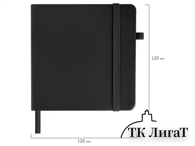 Скетчбук, черная бумага 140 г/м2 120х120 мм, 80 л., КОЖЗАМ, резинка, карман, BRAUBERG ART, черный, 113202