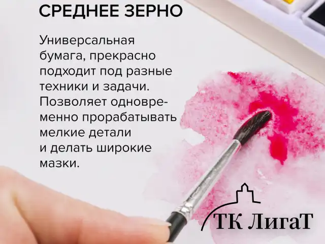 Бумага для акварели ХЛОПОК 100%, 300 г/м2, 560x760 мм, среднее зерно, 10 листов, BRAUBERG ART "PREMIERE", 113236