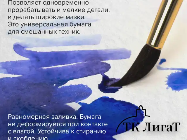 Папка для акварели/планшет, 300 г/м2, 190х270 мм, склейка, среднее зерно, 20 л., BRAUBERG ART PREMIERE, 113245